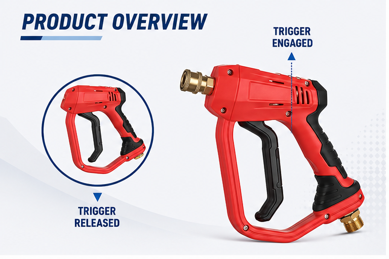 High Pressure Washer Spray Gun Red
