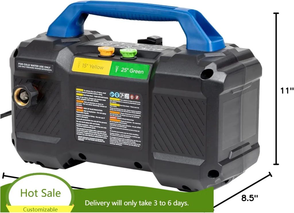Electric Pressure Washer 2100 Max PSI with Foam Cannon, 1.76 GPM