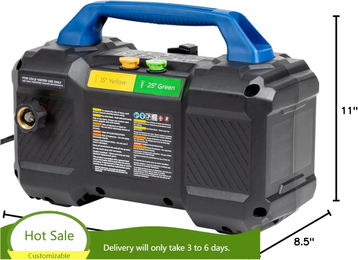 Electric Pressure Washer 2100 Max PSI with Foam Cannon, 1.76 GPM